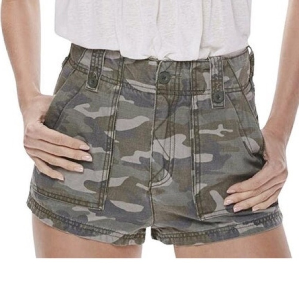 High rise free people army shorts size 4